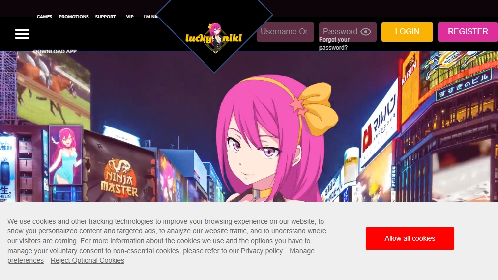 LuckyNiki Casino Mobile screenshot